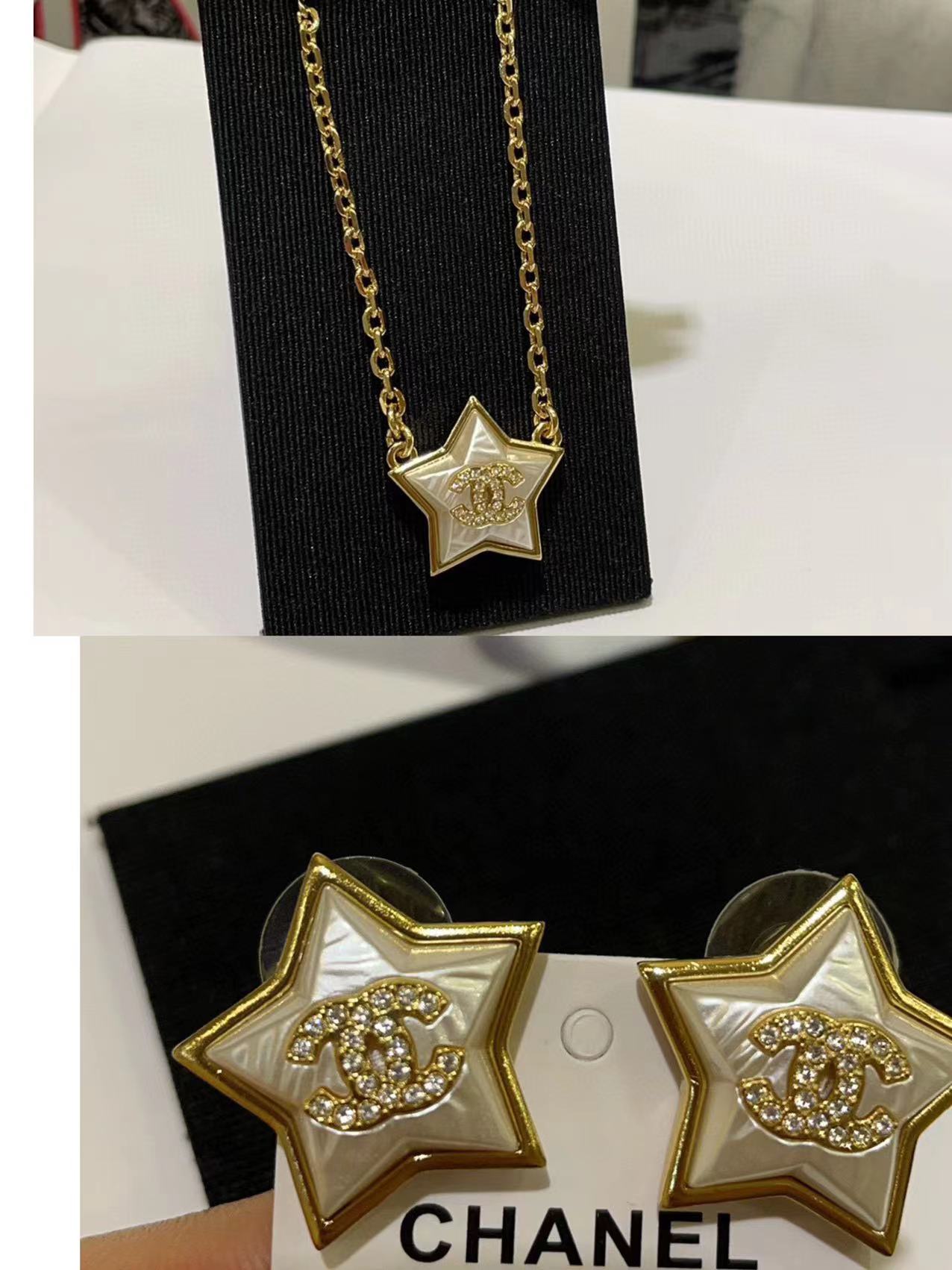 CHANE1 五芒星ピアス+ネックレス 2点セット【50％割引+送料無料】
