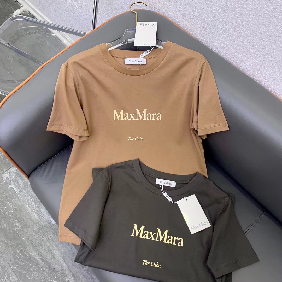 MaxMara シンプルレターTシャツ【50％割引+送料無料】