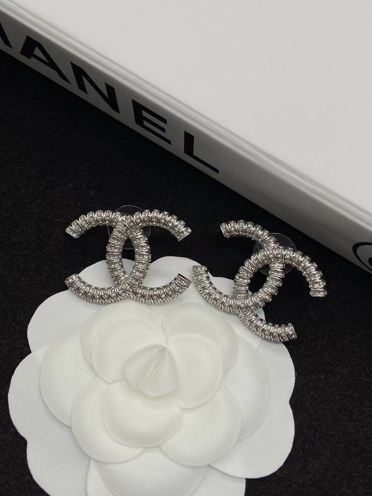 CHANE1 ダブルC イヤリング+ネックレス 2点セット【50％割引+送料無料】