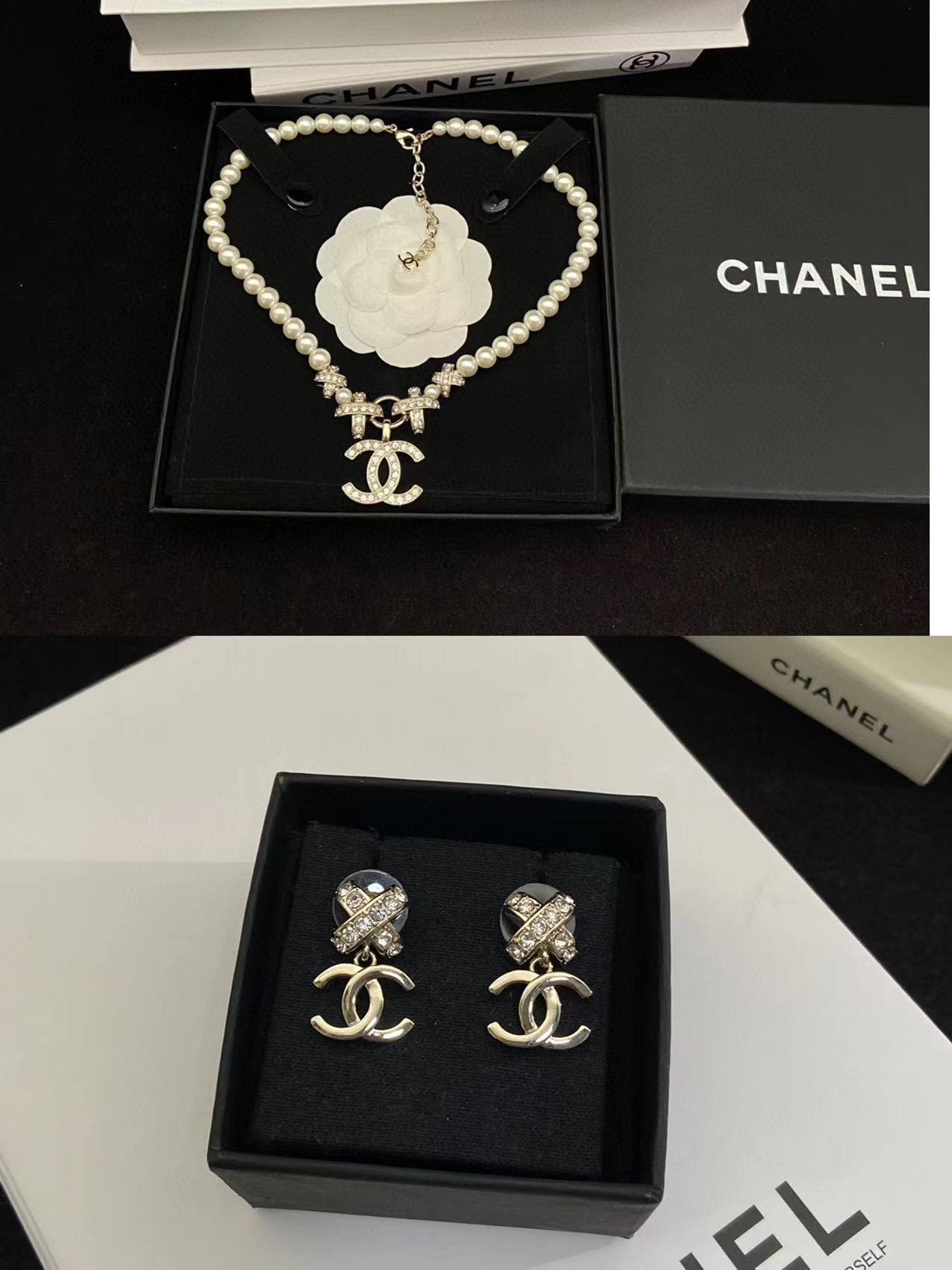 CHANE1 クロス ピアス+ネックレス 2点セット【50％割引+送料無料】