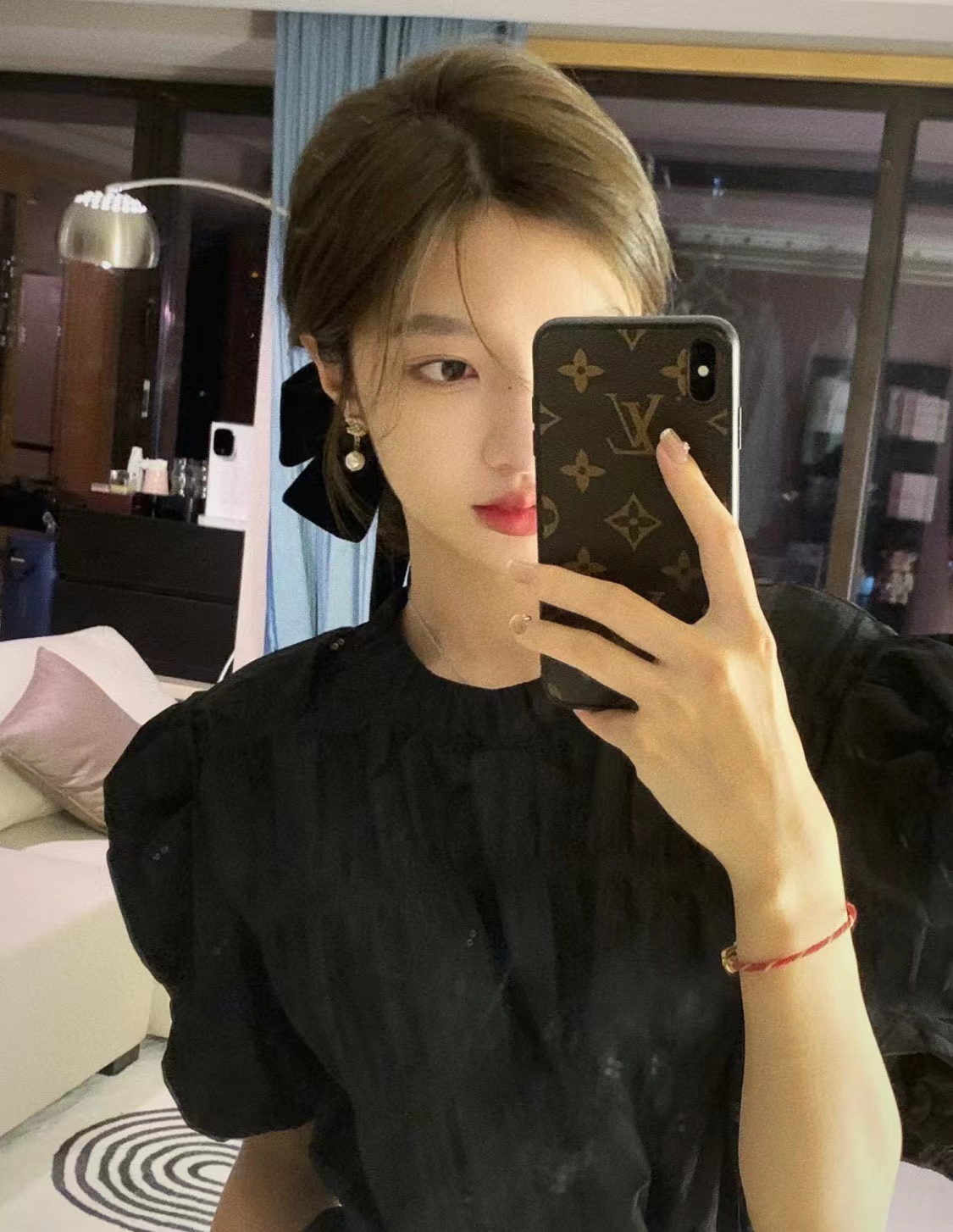 CHANE1 ダブル C パール スタッド ピアス【50％割引+送料無料】