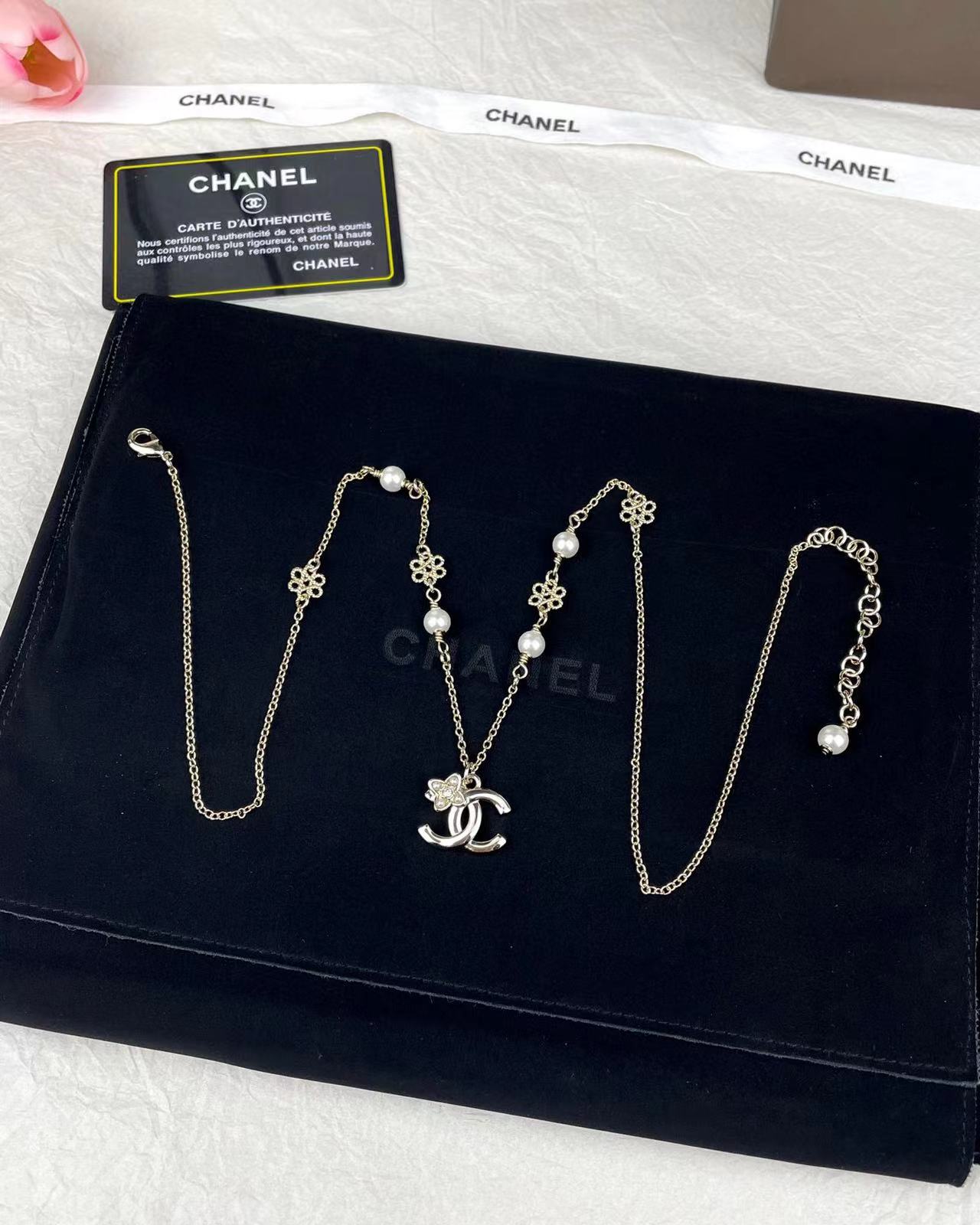 CHANE1 フラワー ダブルC ネックレス【50％割引+送料無料】