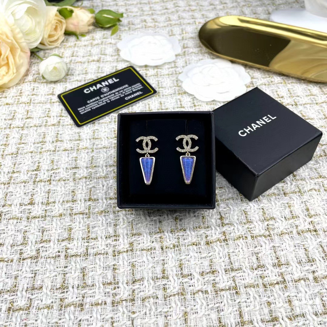 CHANE1 逆三角形レジン ペンダント イヤリング【50％割引+送料無料】