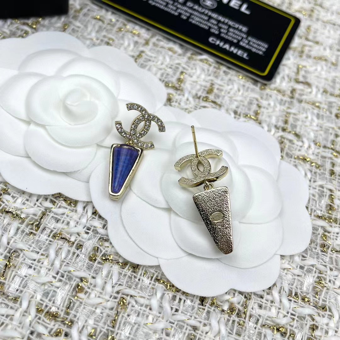 CHANE1 逆三角形レジン ペンダント イヤリング【50％割引+送料無料】