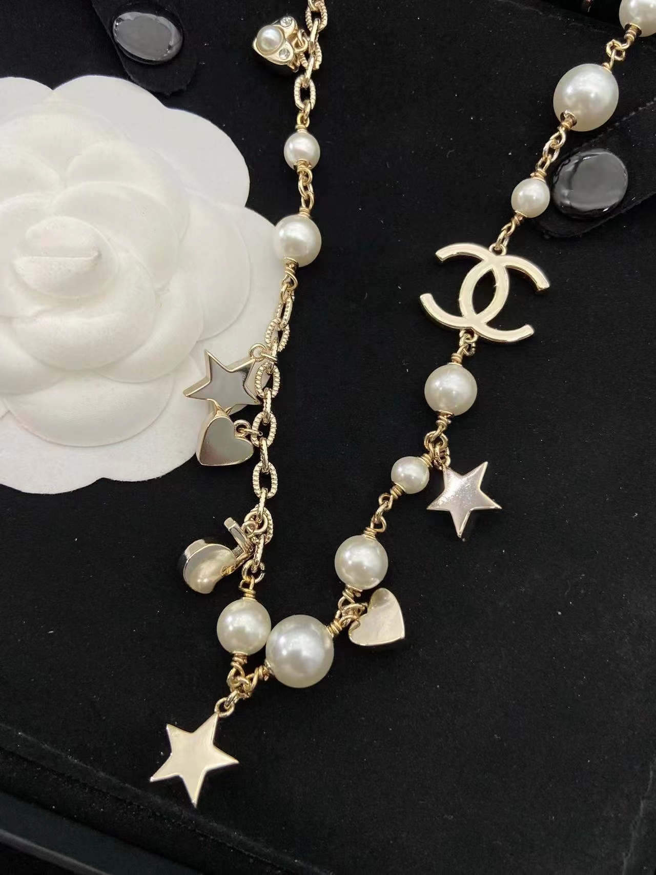 CHANE1 五芒星パールネックレス【50％割引+送料無料】