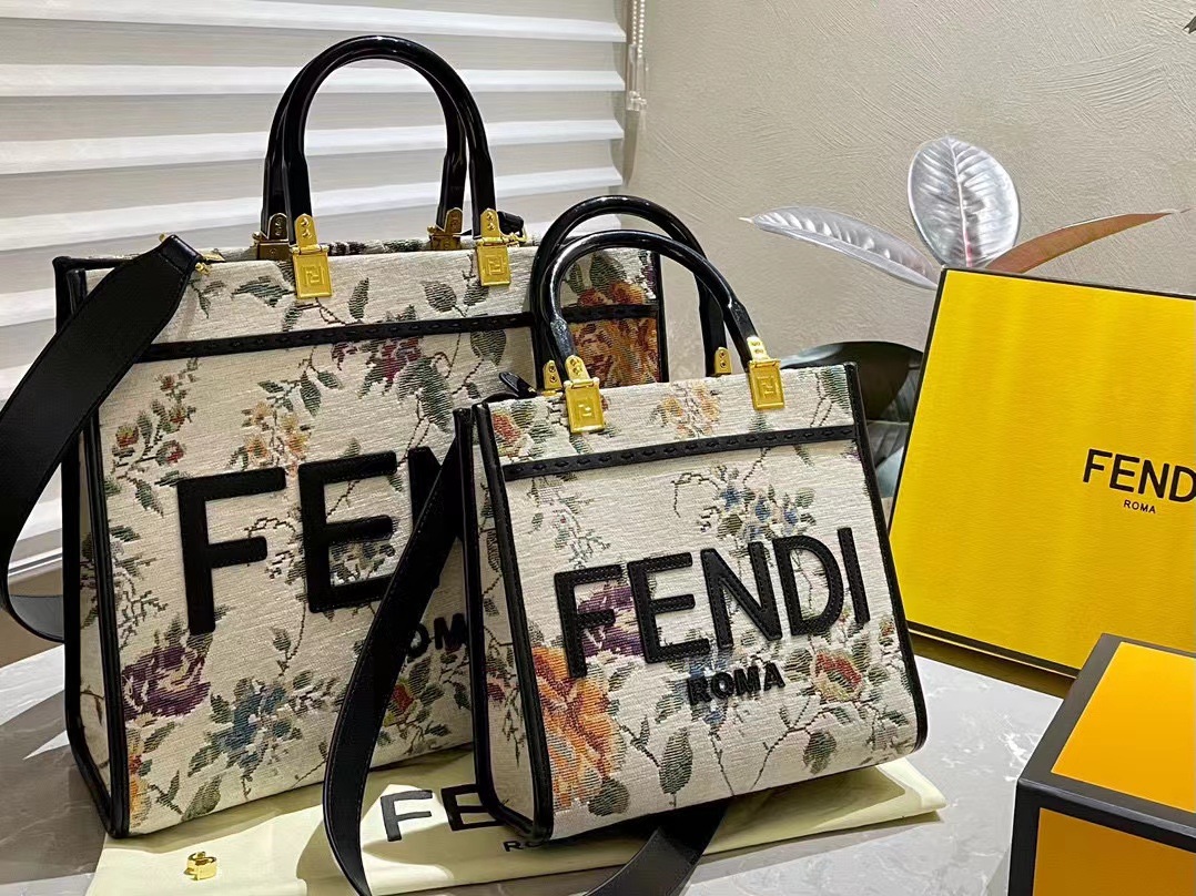 FEND1 フラワー刺繍ハンドバッグ【50％割引+送料無料】