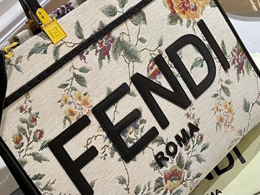 FEND1 フラワー刺繍ハンドバッグ【50％割引+送料無料】