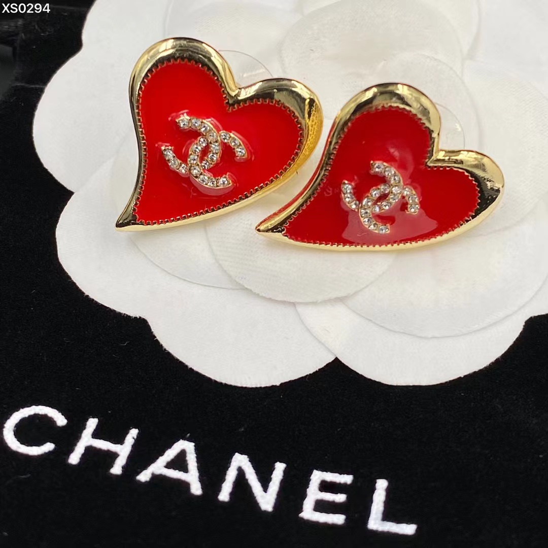 CHANE1 ハート ダブルC ピアス【50％割引+送料無料】