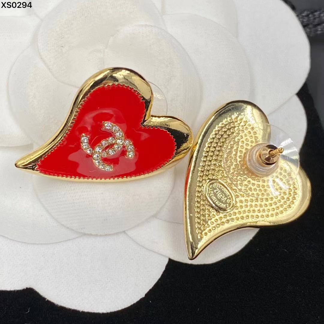 CHANE1 ハート ダブルC ピアス【50％割引+送料無料】