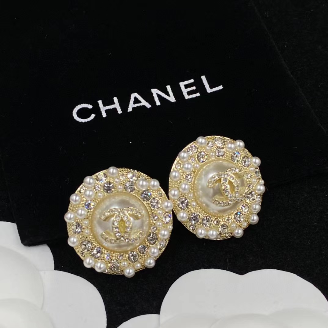 CHANE1 ラウンドパールイヤリング【50％割引+送料無料】