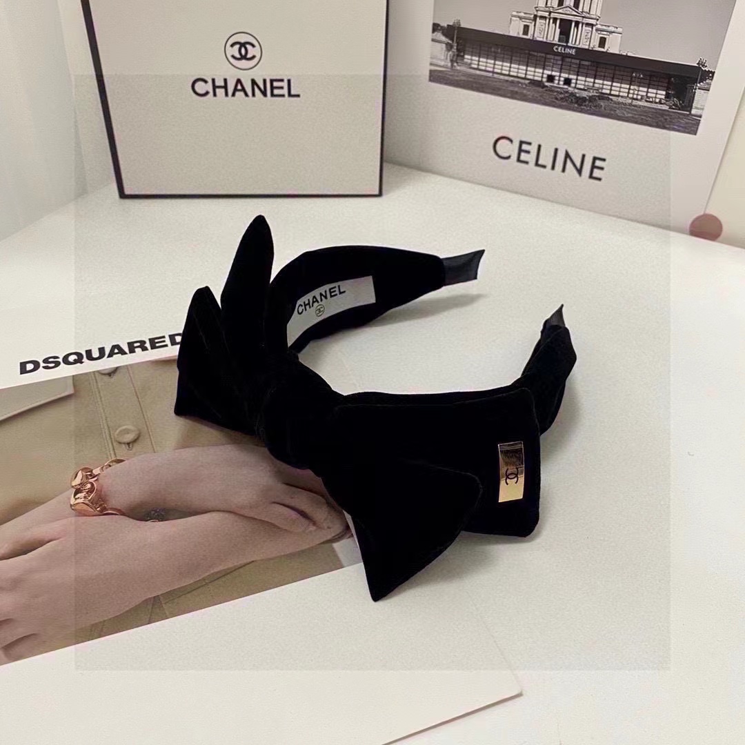 CHANE1 ベルベット バタフライ ヘッドバンド【50％割引+送料無料】