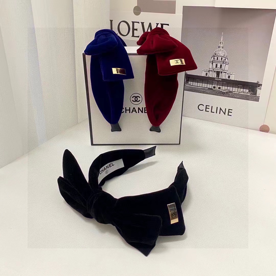 CHANE1 ベルベット バタフライ ヘッドバンド【50％割引+送料無料】