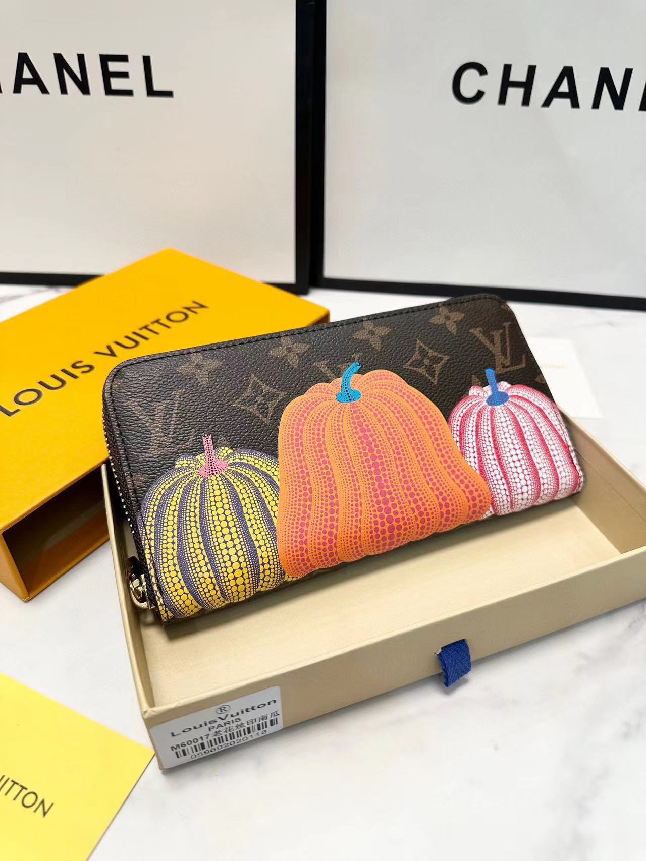 LV プリント パンプキン ウォレット【50％割引+送料無料】