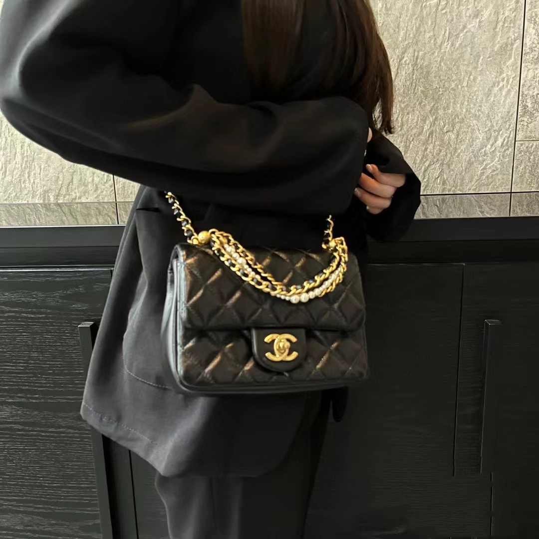 CHANE1 パール ショルダー クロスボディバッグ【50％割引+送料無料】