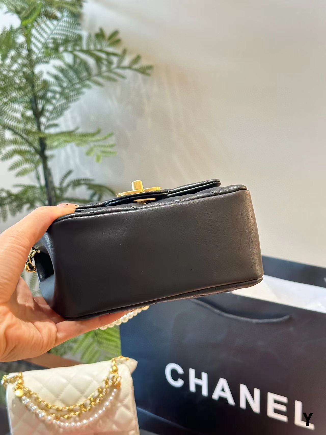 CHANE1 パール ショルダー クロスボディバッグ【50％割引+送料無料】