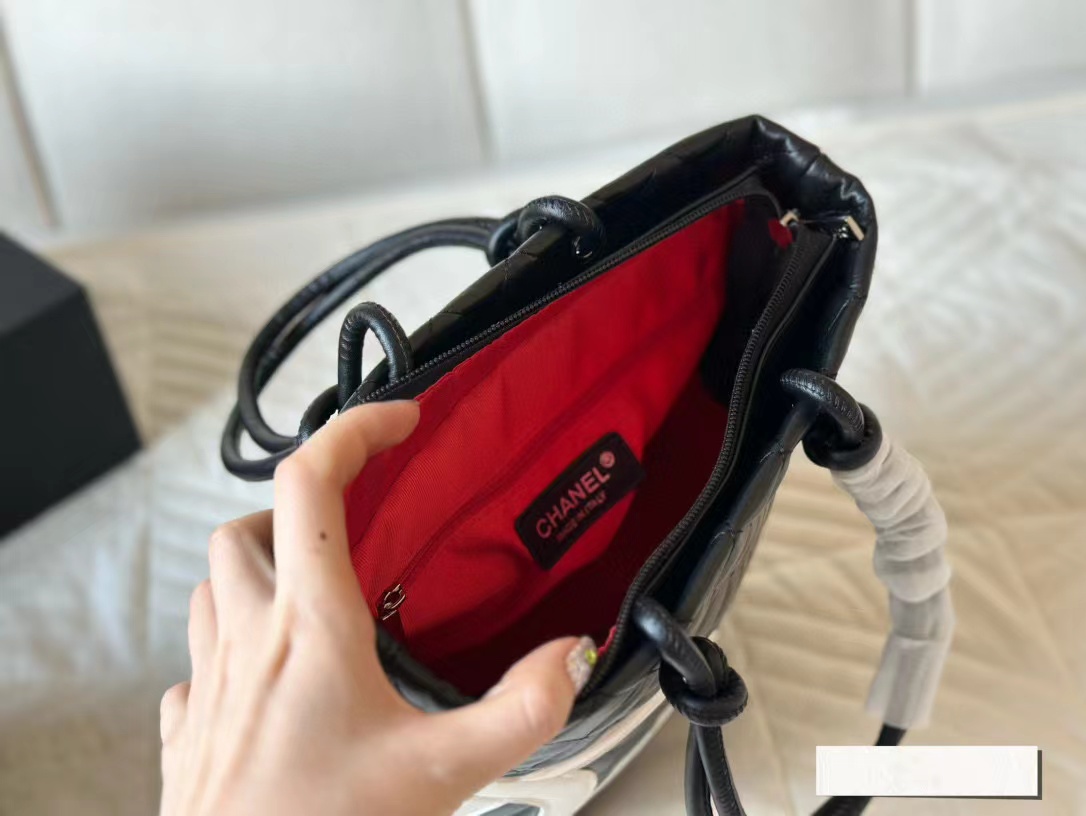 CHANE1 ダブルC ラージロゴ ショッピングバッグ【50％割引+送料無料】