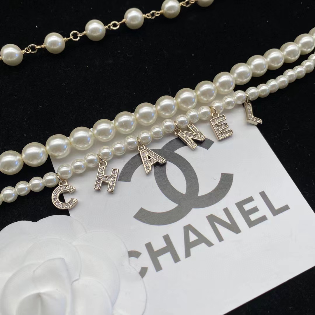CHANE1 ダイヤモンド散りばめパールウエストチェーン【 50％割引+送料無料】
