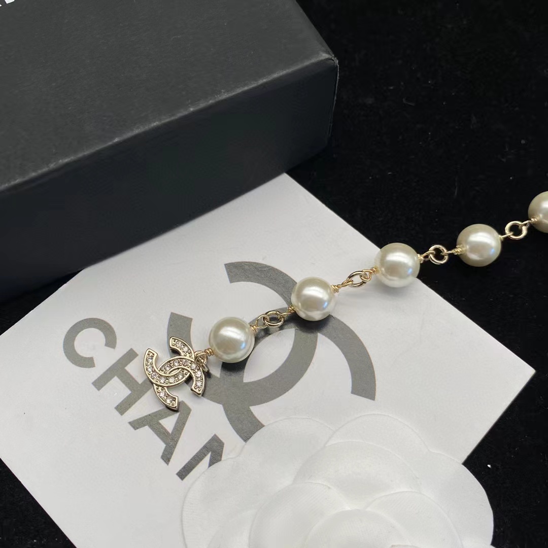 CHANE1 ダイヤモンド散りばめパールウエストチェーン【 50％割引+送料無料】