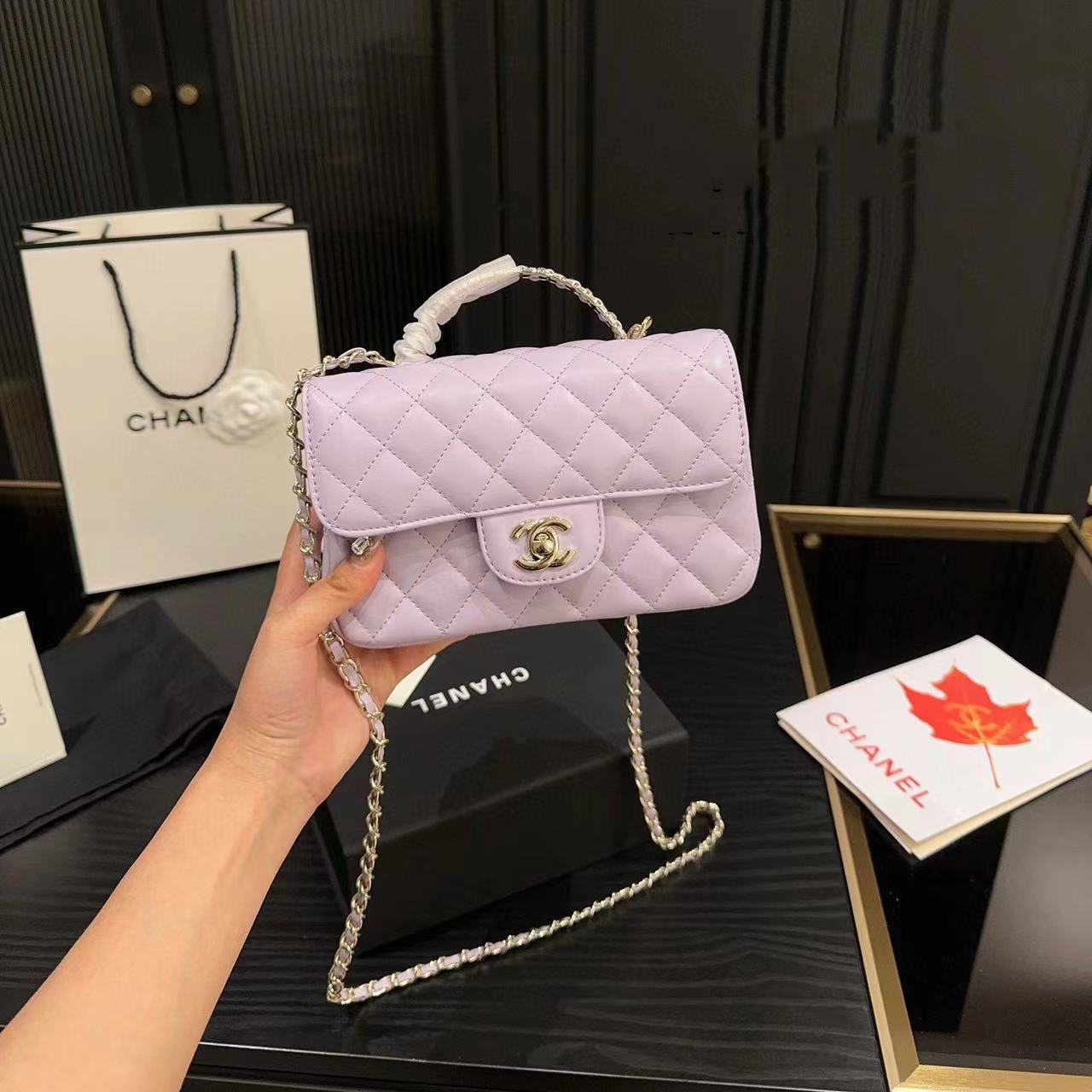 CHANE1 ラインストーンハンドルチェーンバッグ【50％割引+送料無料】