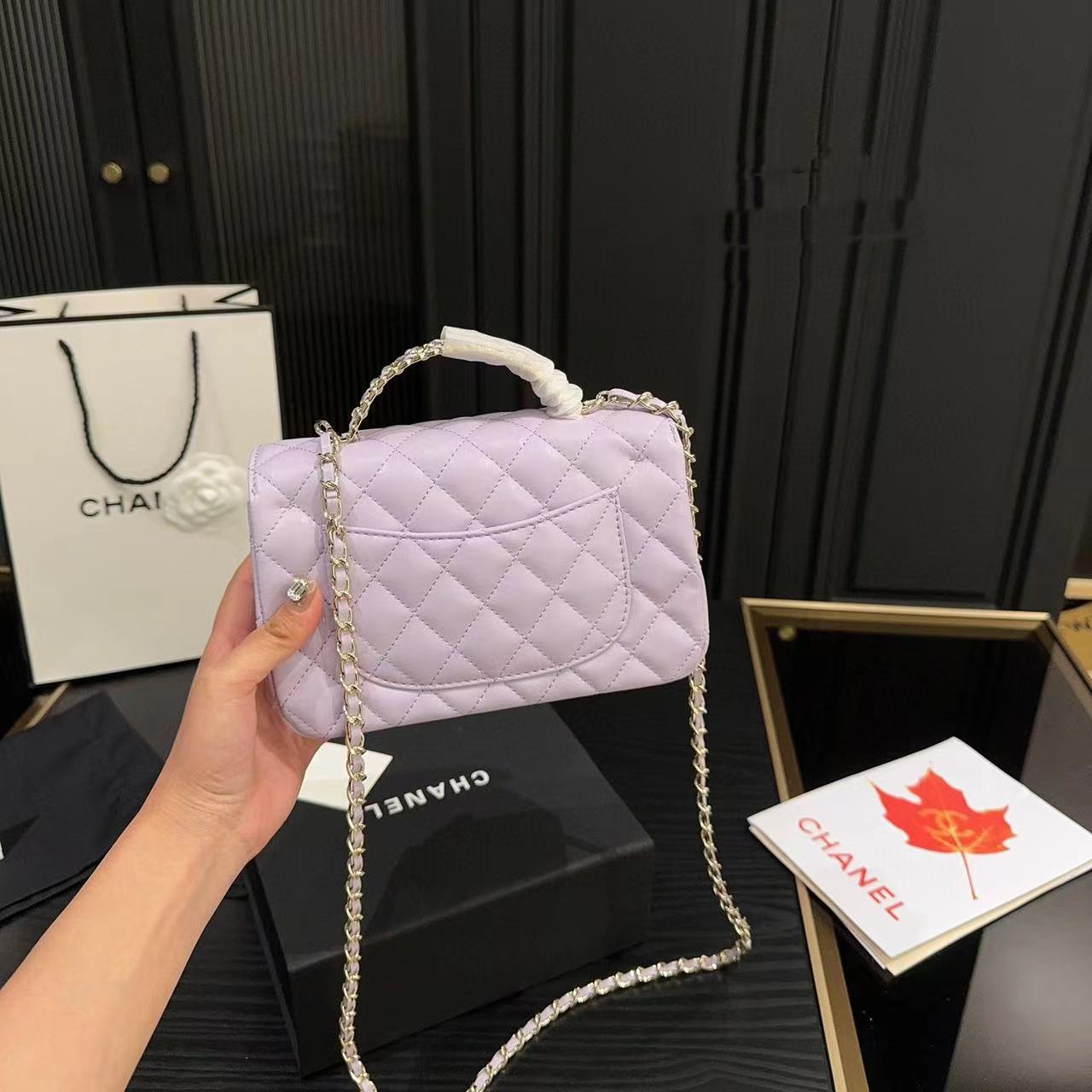 CHANE1 ラインストーンハンドルチェーンバッグ【50％割引+送料無料】