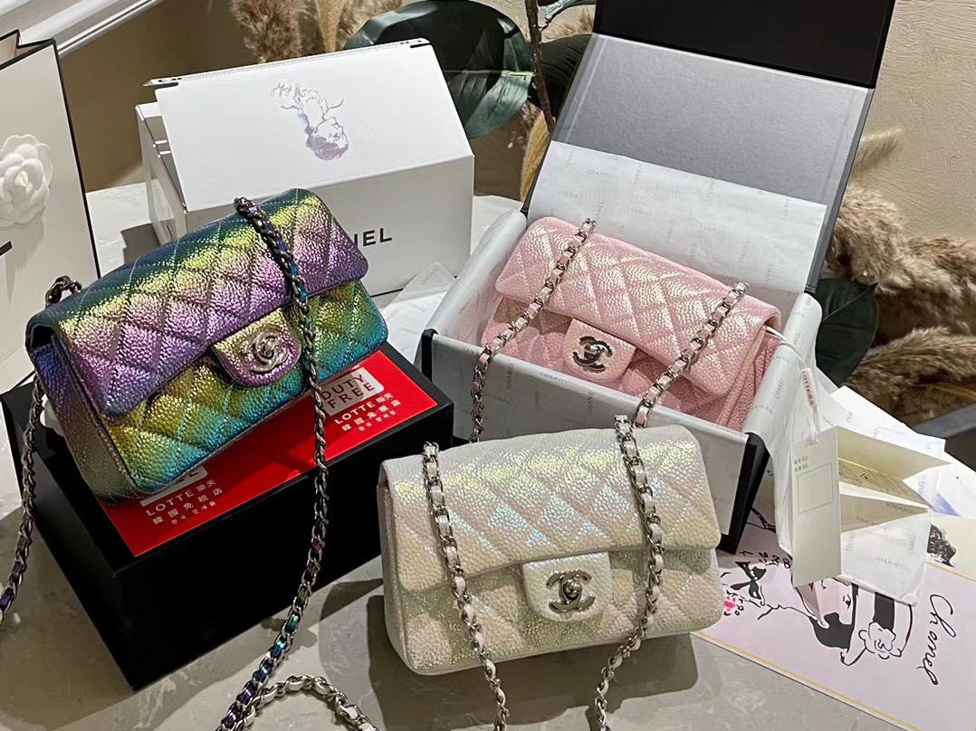 CHANE1  パールグラデーションショルダーチェーンバッグ【50％割引+送料無料】