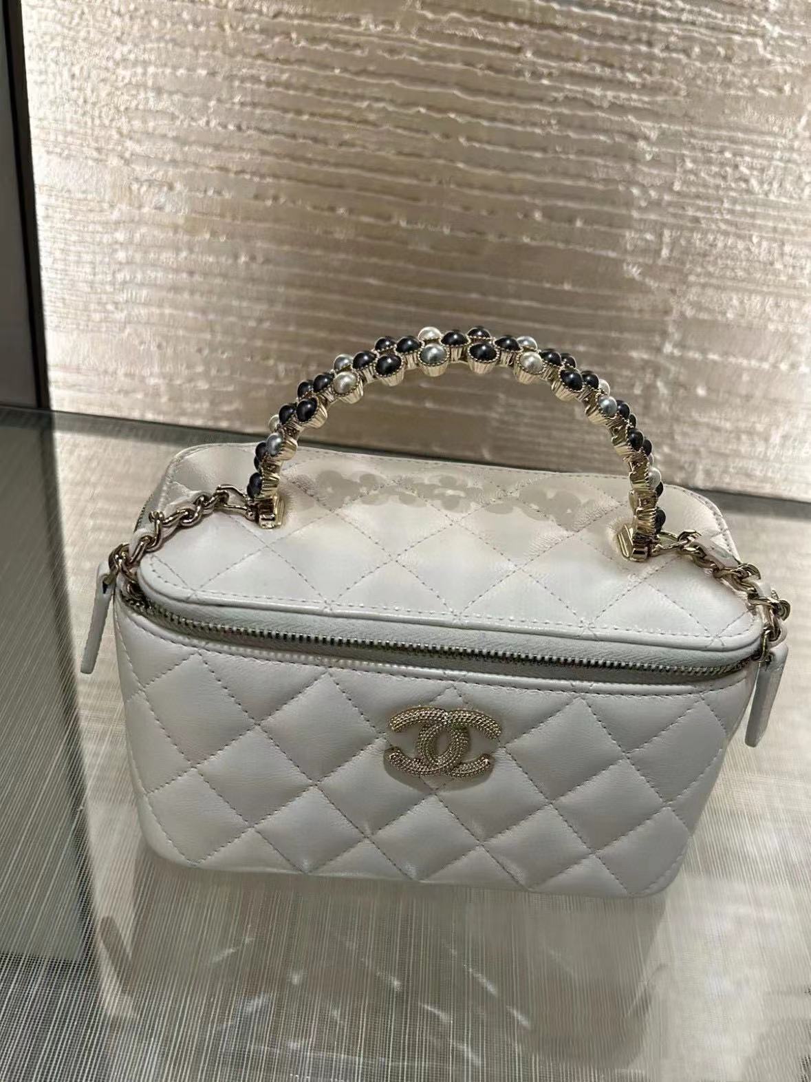 CHANE1 パールボックスハンドバッグ【50％割引+送料無料】