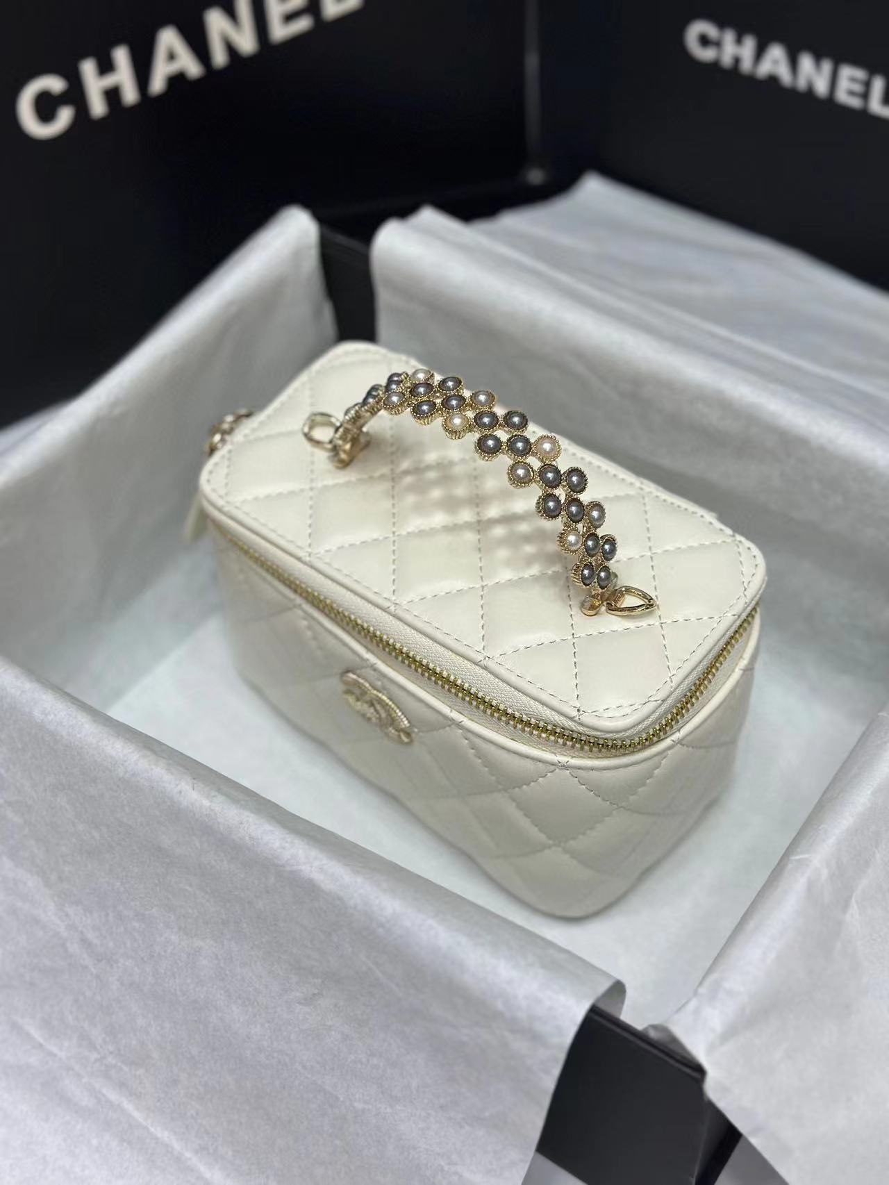 CHANE1 パールボックスハンドバッグ【50％割引+送料無料】