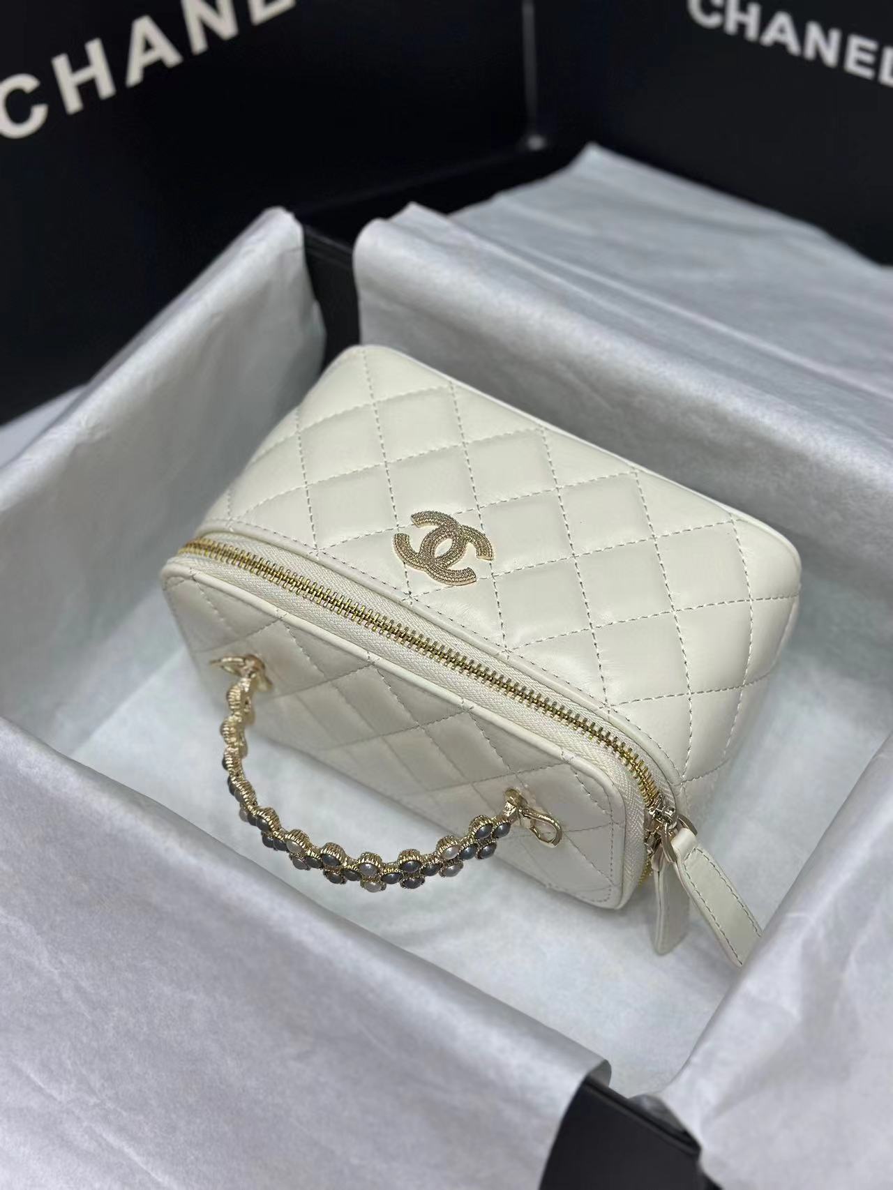 CHANE1 パールボックスハンドバッグ【50％割引+送料無料】