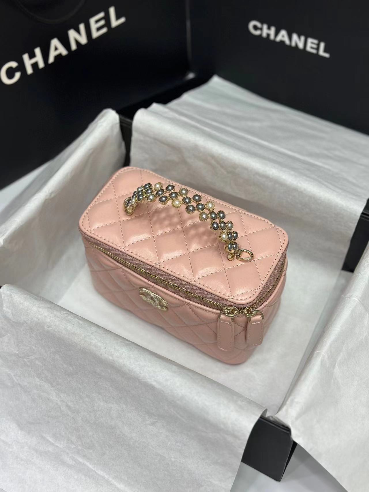 CHANE1 パールボックスハンドバッグ【50％割引+送料無料】