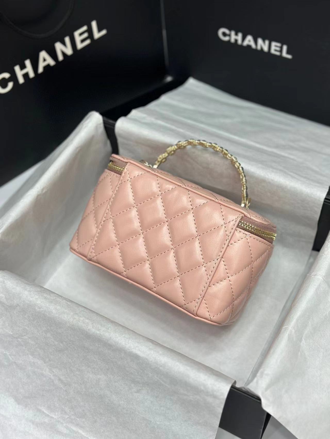 CHANE1 パールボックスハンドバッグ【50％割引+送料無料】