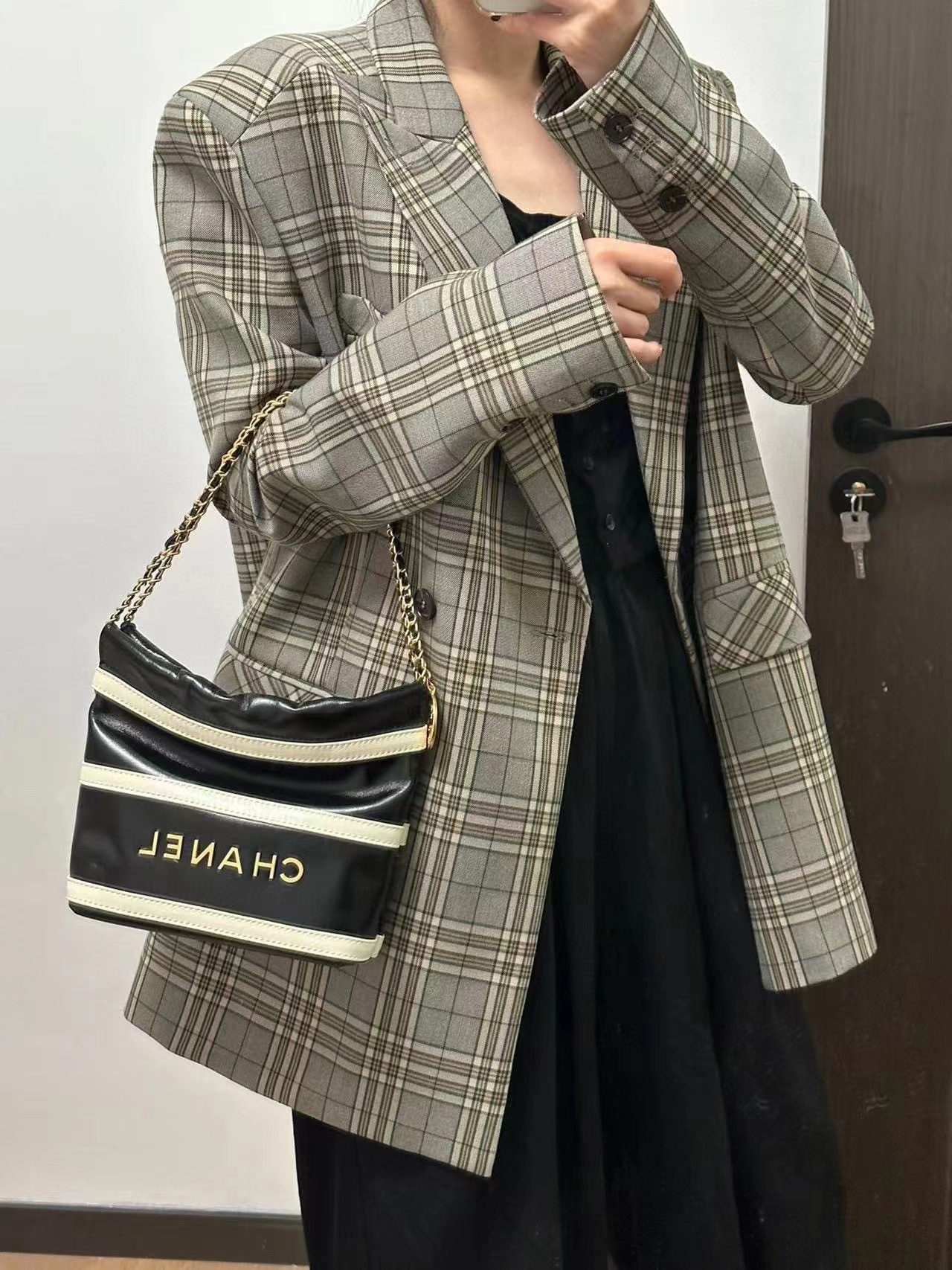 CHANE1  カラーブロック ショッピングバッグ【50％割引+送料無料】