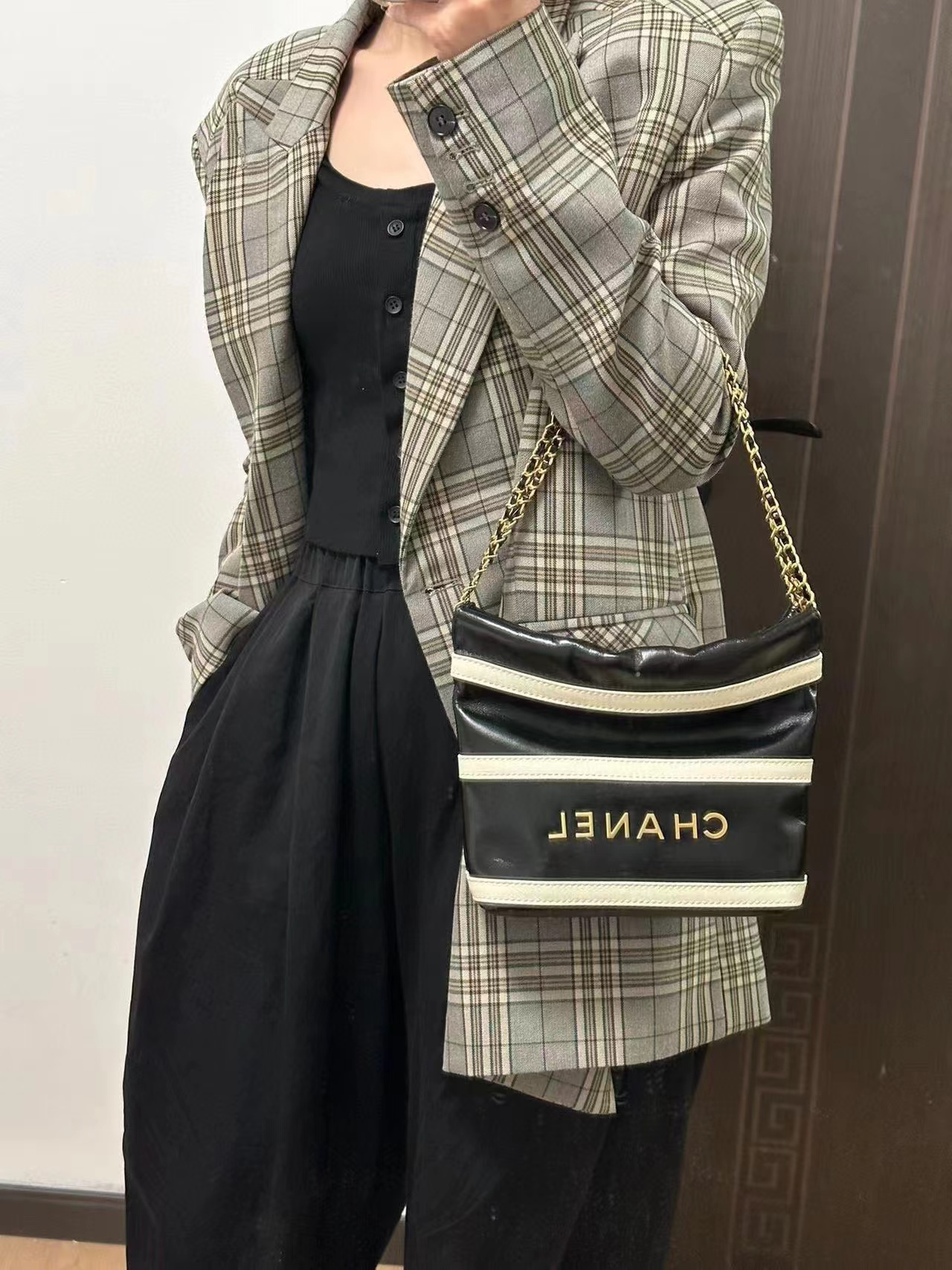 CHANE1  カラーブロック ショッピングバッグ【50％割引+送料無料】