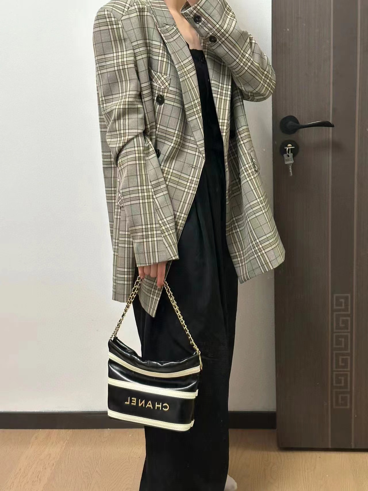 CHANE1  カラーブロック ショッピングバッグ【50％割引+送料無料】