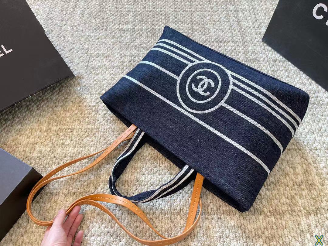 CHANE1  デニムショッピングバッグ【50％割引+送料無料】