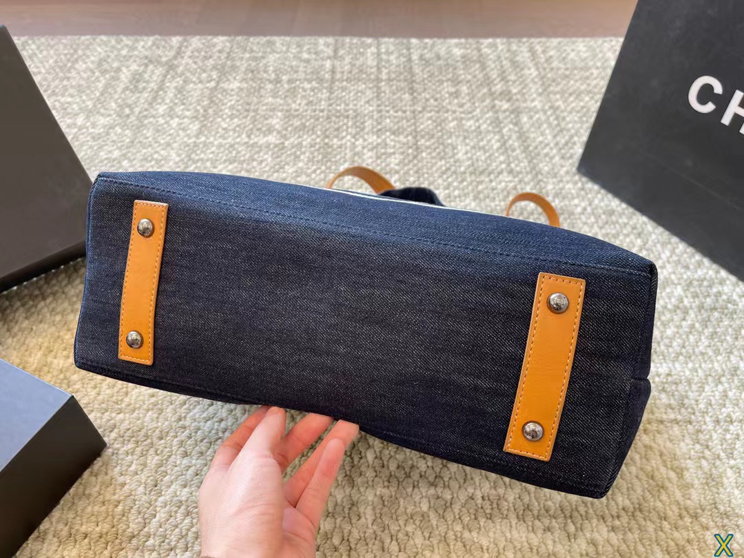 CHANE1  デニムショッピングバッグ【50％割引+送料無料】