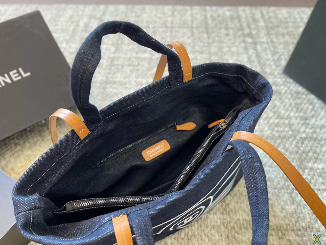 CHANE1  デニムショッピングバッグ【50％割引+送料無料】