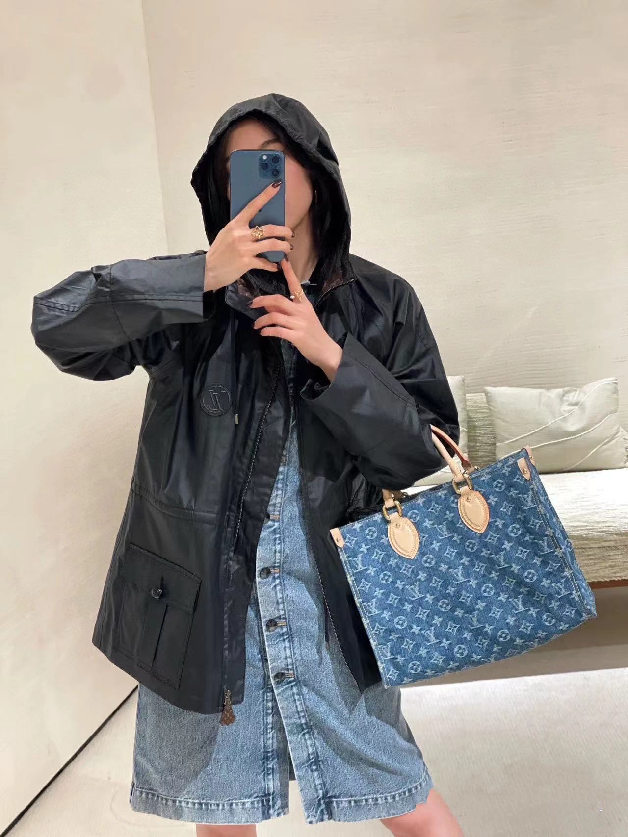 LV  デニムショッピングバッグ【50％割引+送料無料】