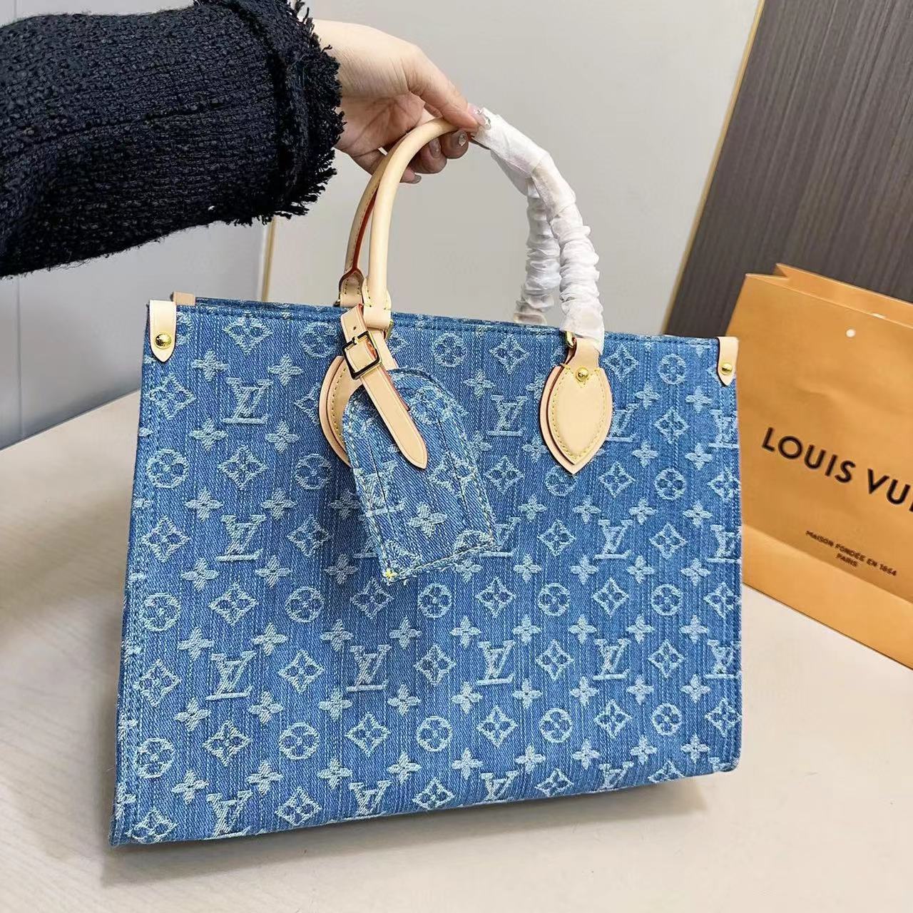 LV  デニムショッピングバッグ【50％割引+送料無料】