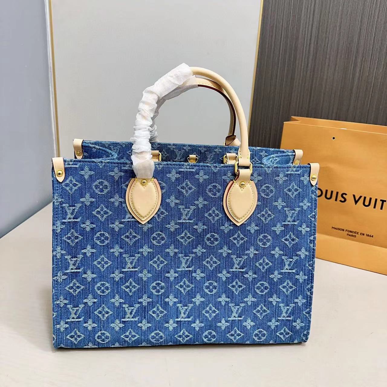 LV  デニムショッピングバッグ【50％割引+送料無料】