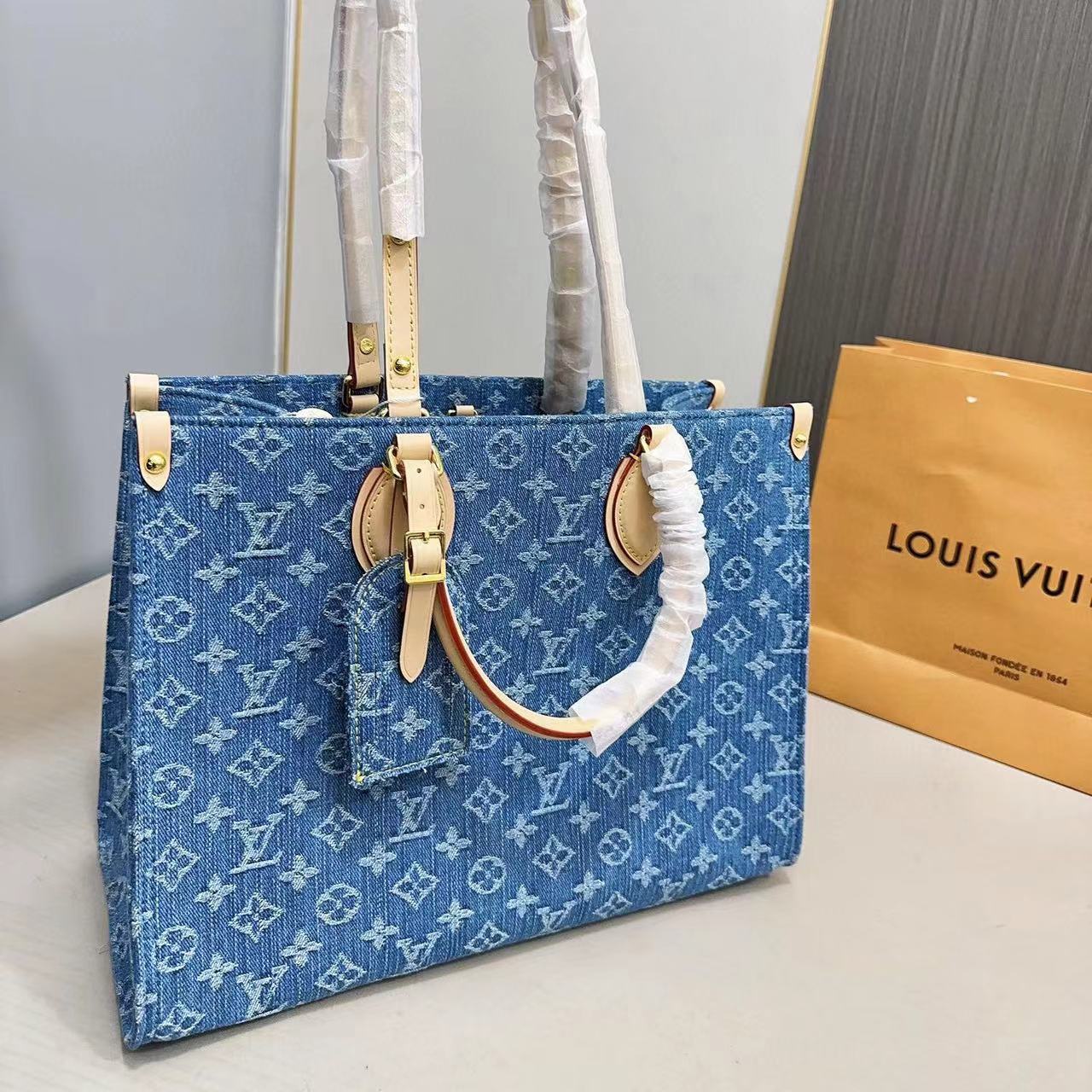 LV  デニムショッピングバッグ【50％割引+送料無料】