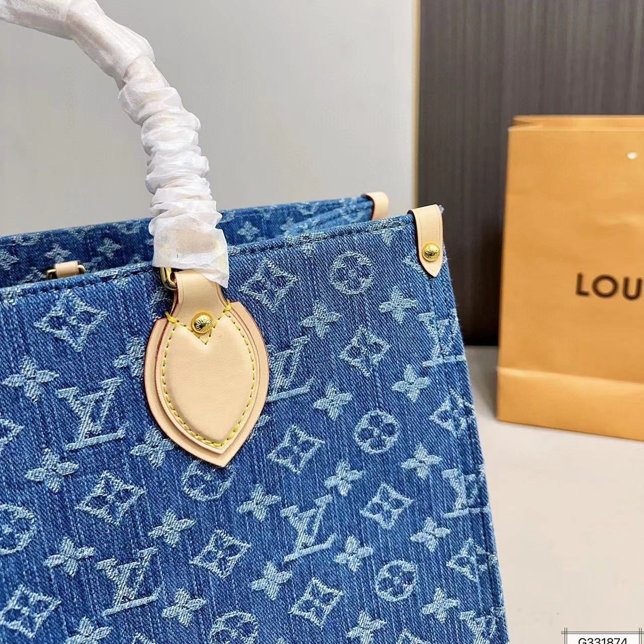 LV  デニムショッピングバッグ【50％割引+送料無料】