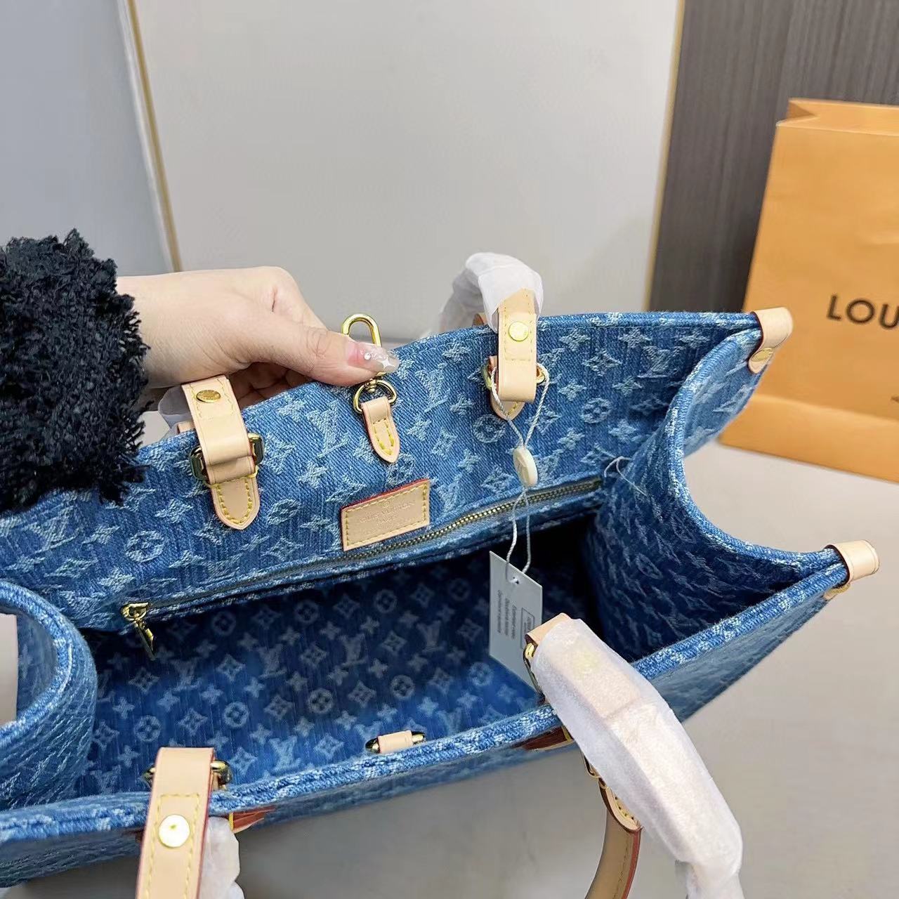 LV  デニムショッピングバッグ【50％割引+送料無料】