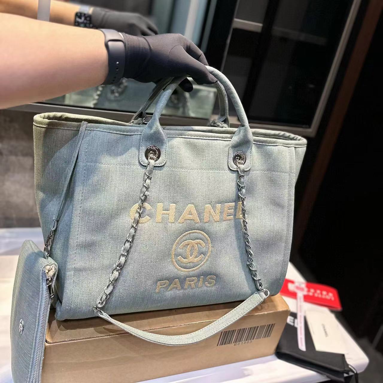 CHANE1  デニムビーチバッグ【50％割引+送料無料】