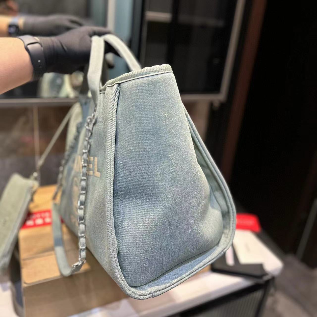 CHANE1  デニムビーチバッグ【50％割引+送料無料】