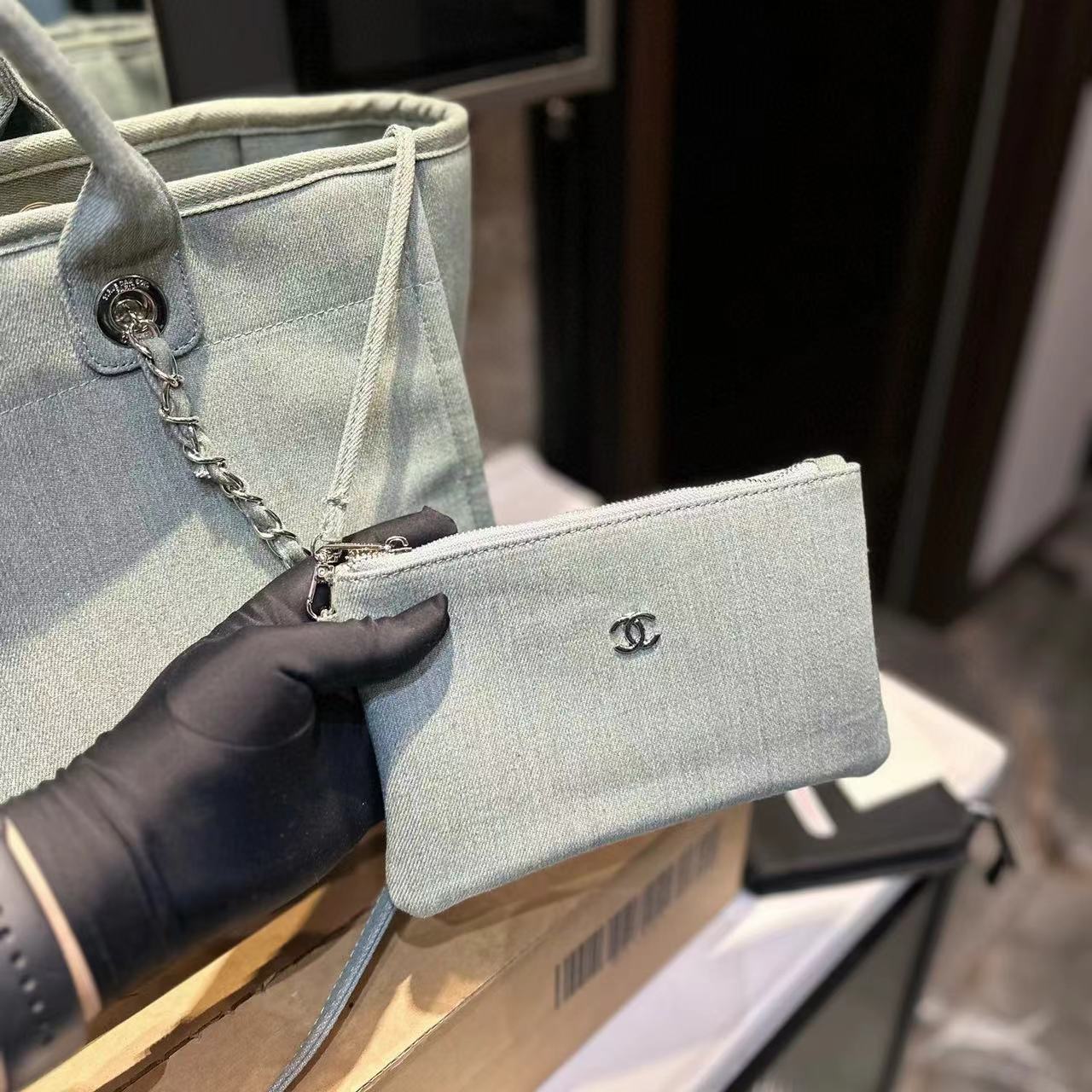 CHANE1  デニムビーチバッグ【50％割引+送料無料】