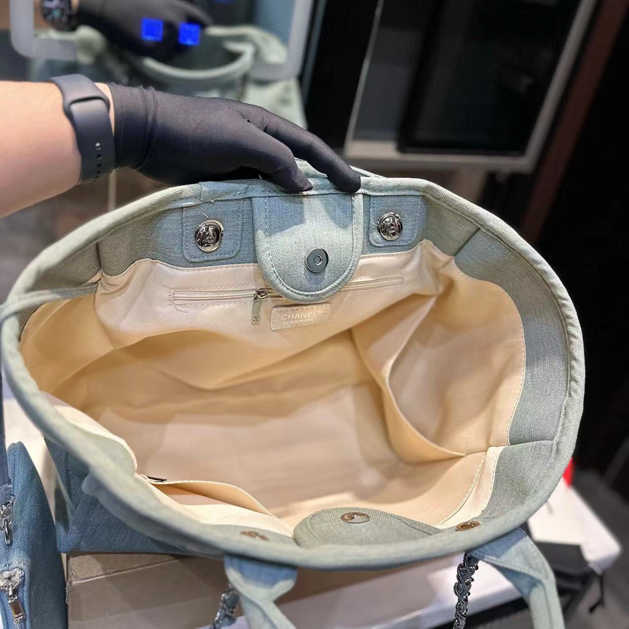 CHANE1  デニムビーチバッグ【50％割引+送料無料】