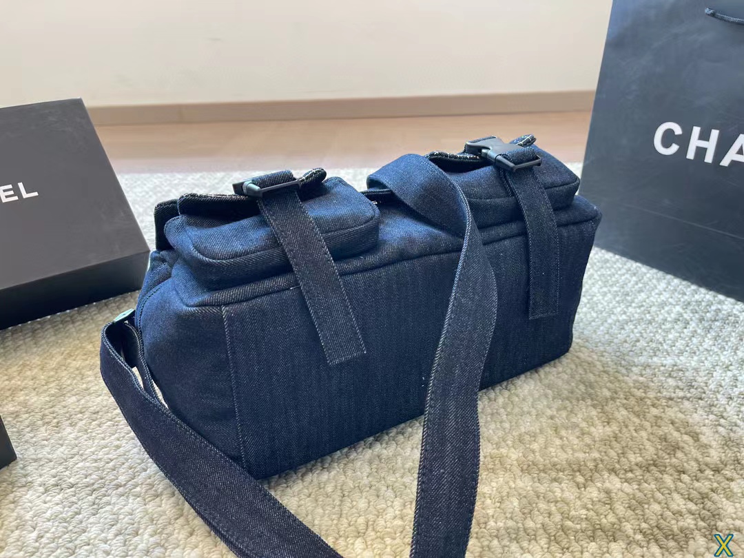 CHANE1  デニムトラベルバッグ【50％割引+送料無料】