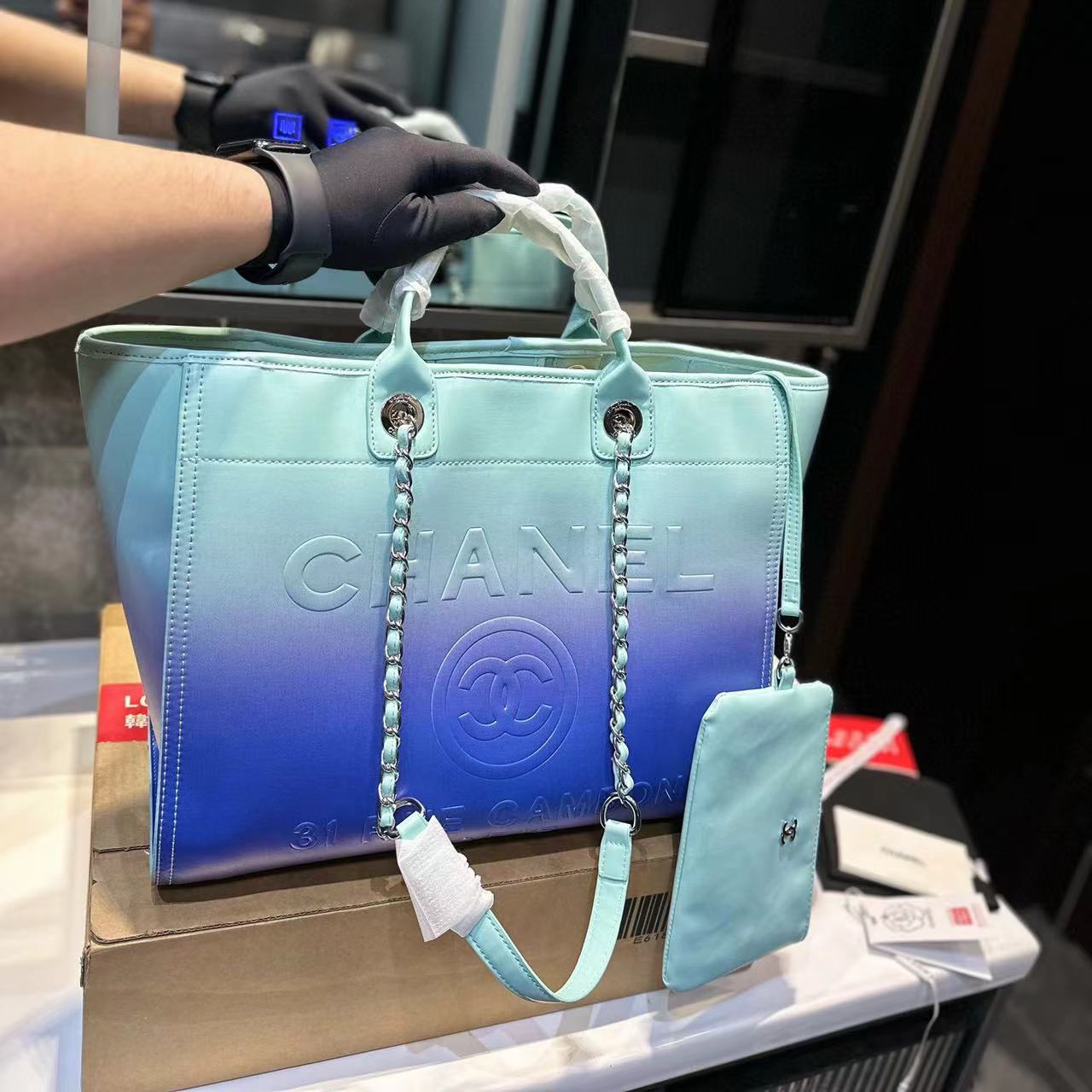 CHANE1  グラデーションビーチバッグ【50％割引+送料無料】