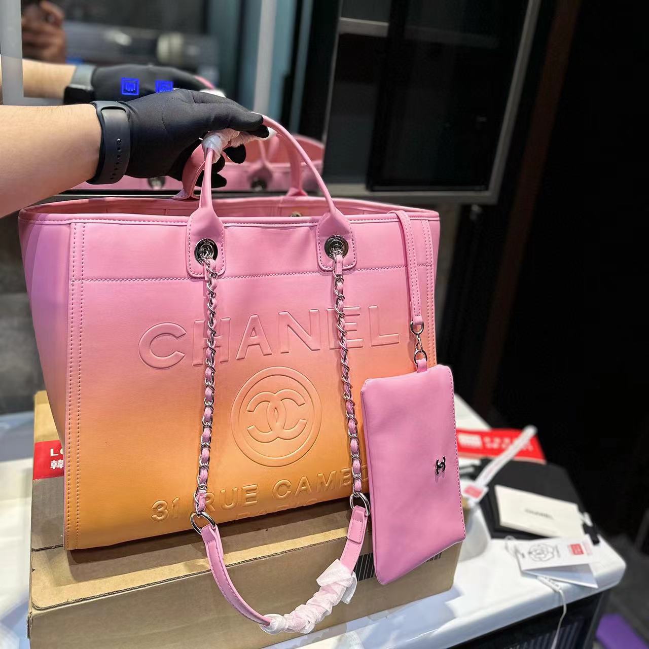 CHANE1  グラデーションビーチバッグ【50％割引+送料無料】