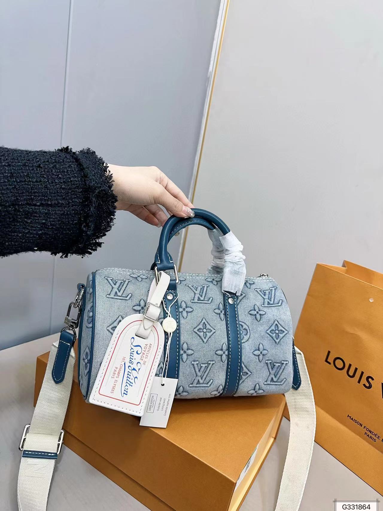 LV keepall デニムハンドバッグ【50％割引+送料無料】